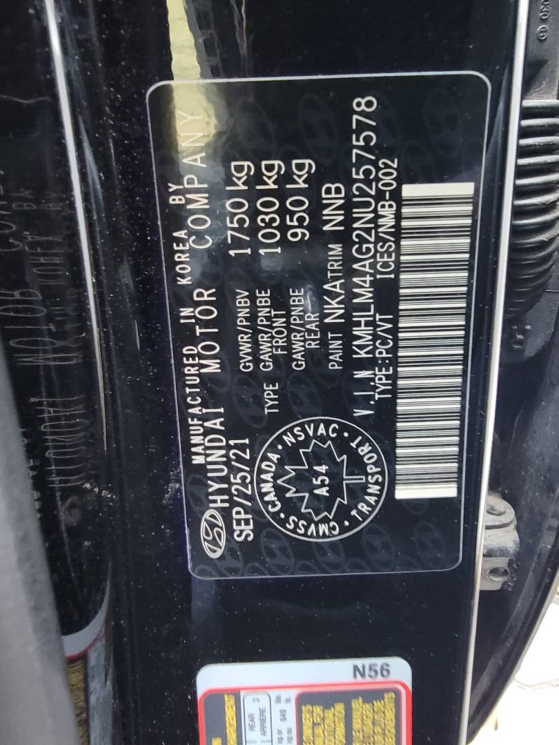 2022 HYUNDAI ELANTRA — 57743 KM — Lot U257578 — Main - Marhaba Auctions Used Cars - Image 12