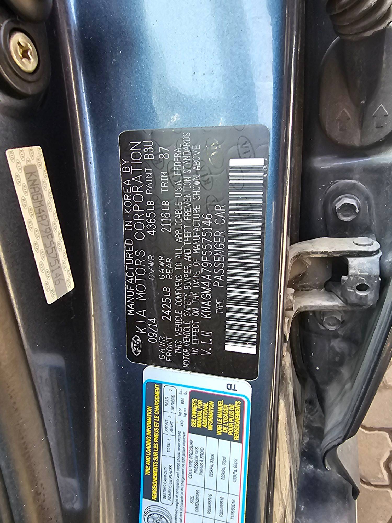 KIA OPTIMA 2015 - Marhaba Auction Used Cars - Image 9