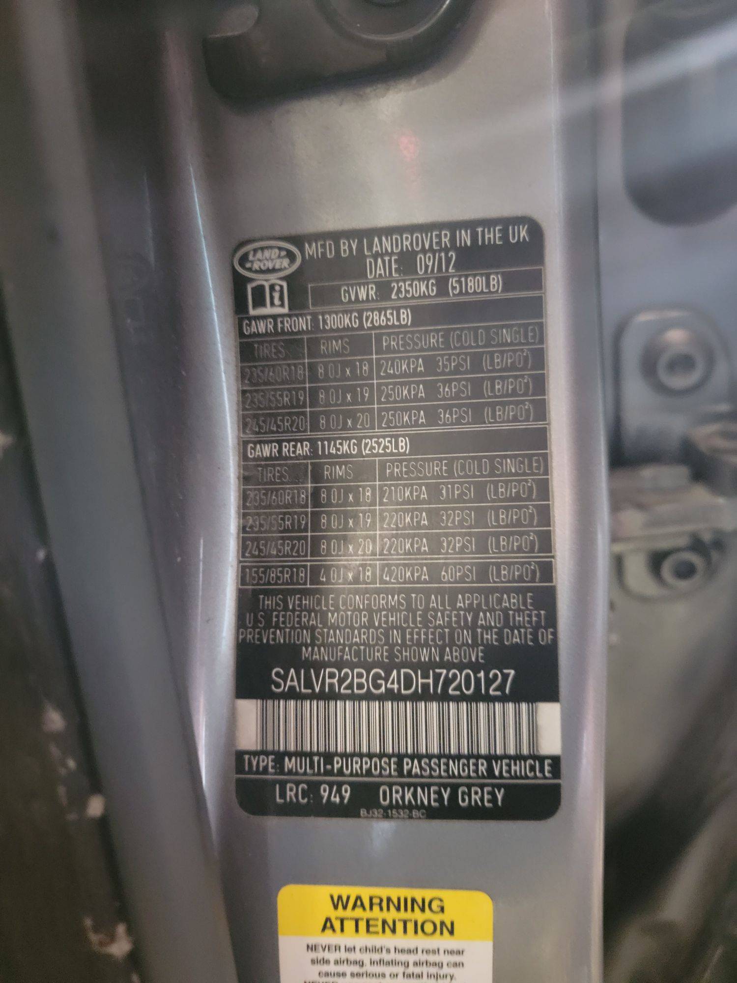 LAND ROVER RANGE ROVER EVOQUE 2013 - Marhaba Auction Used Cars - Image 10