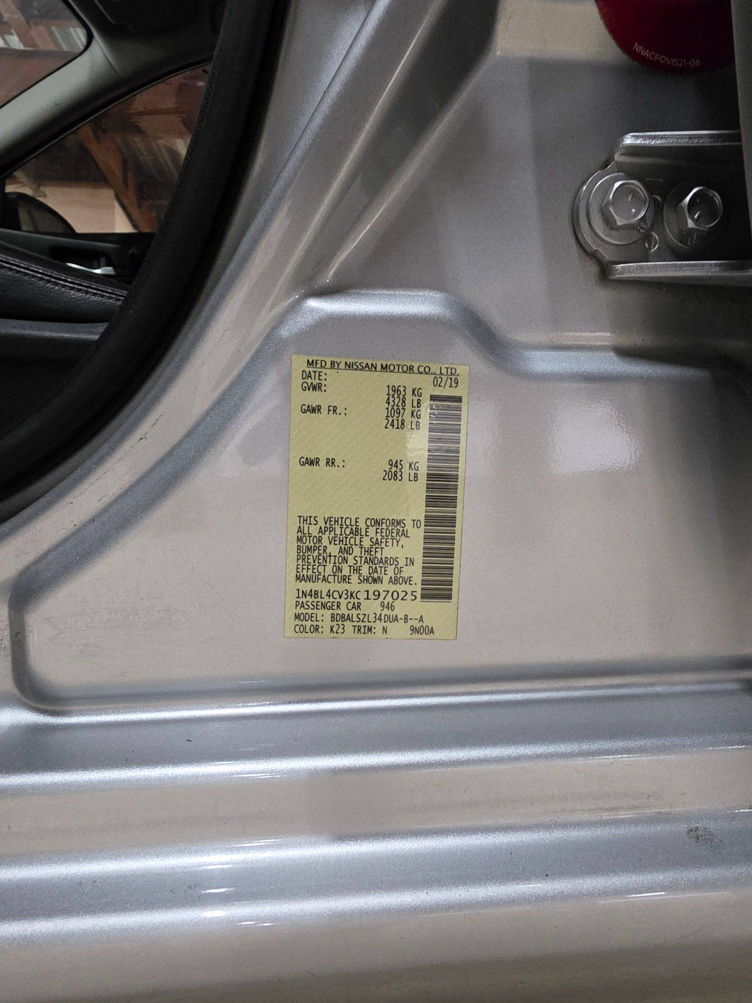 2019 NISSAN ALTIMA — 156324 Miles — Lot V3KC197025 - Marhaba Auctions Used Cars - Image 10
