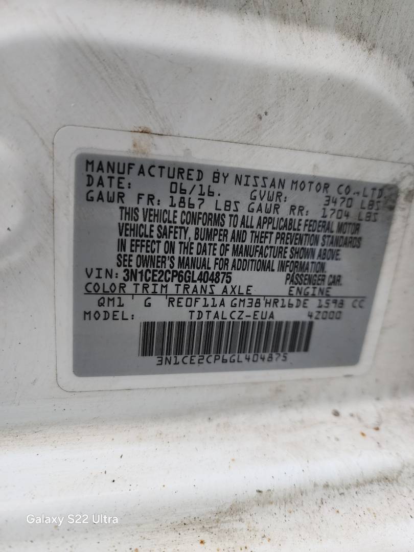2016 NISSAN VERSA NOTE — 180518 Miles — Lot 45529394 — Main - Marhaba Auctions Used Cars - Image 5