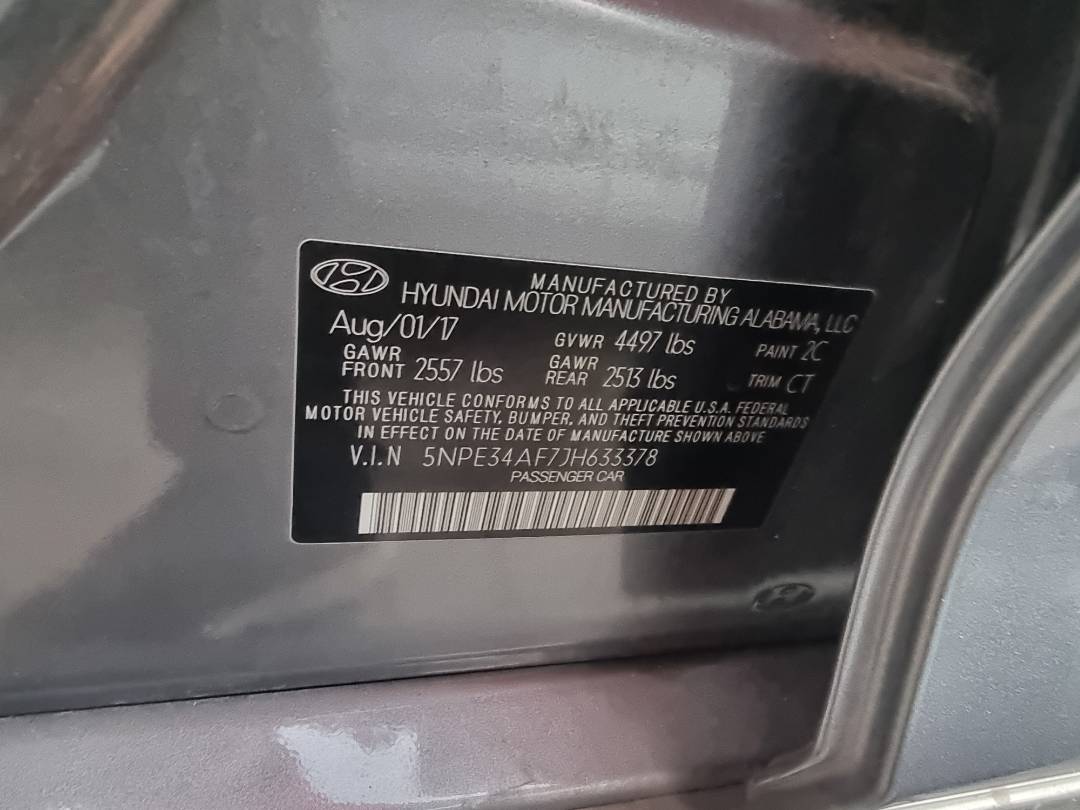 HYUNDAI SONATA SPORT 2018 - Marhaba Auction Used Cars - Image 9