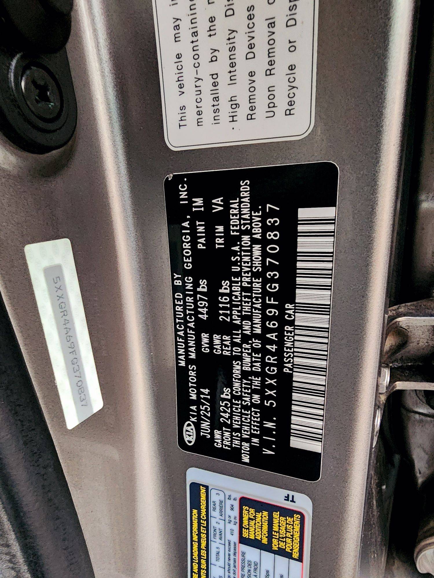 2015 KIA OPTIMA — 144154 Miles — Lot FG370837 — Souq - Marhaba Auctions Used Cars - Image 10