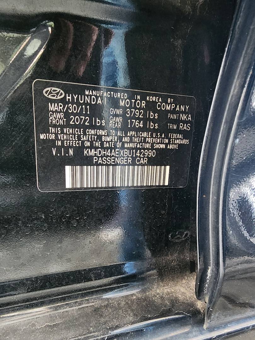 2011 HYUNDAI ELANTRA — 126027 Miles — Lot 74334133 - Marhaba Auctions Used Cars - Image 3