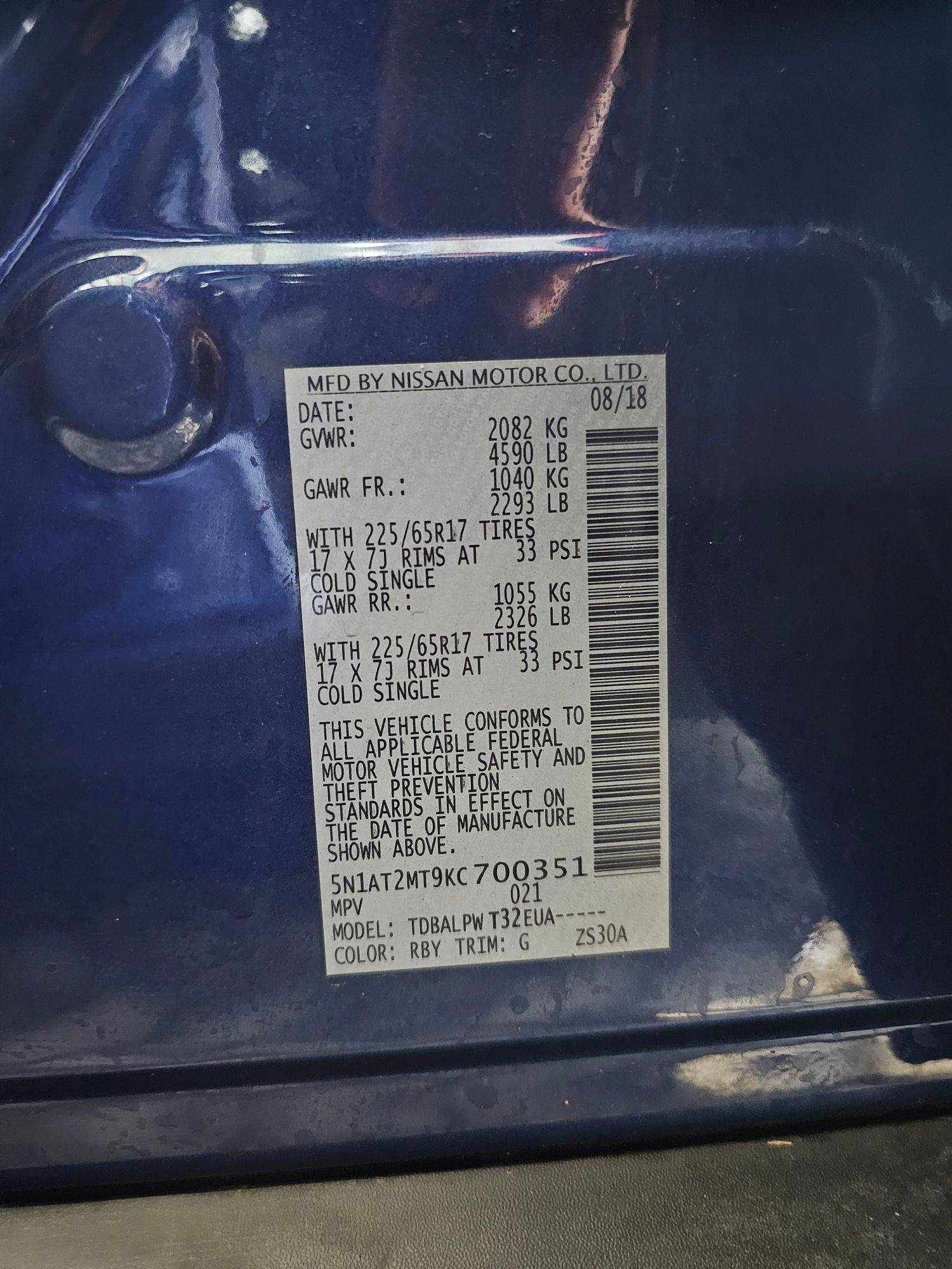 2019 NISSAN ROGUE — 193184 Miles — Lot T9KC700351 — Main - Marhaba Auctions Used Cars - Image 9