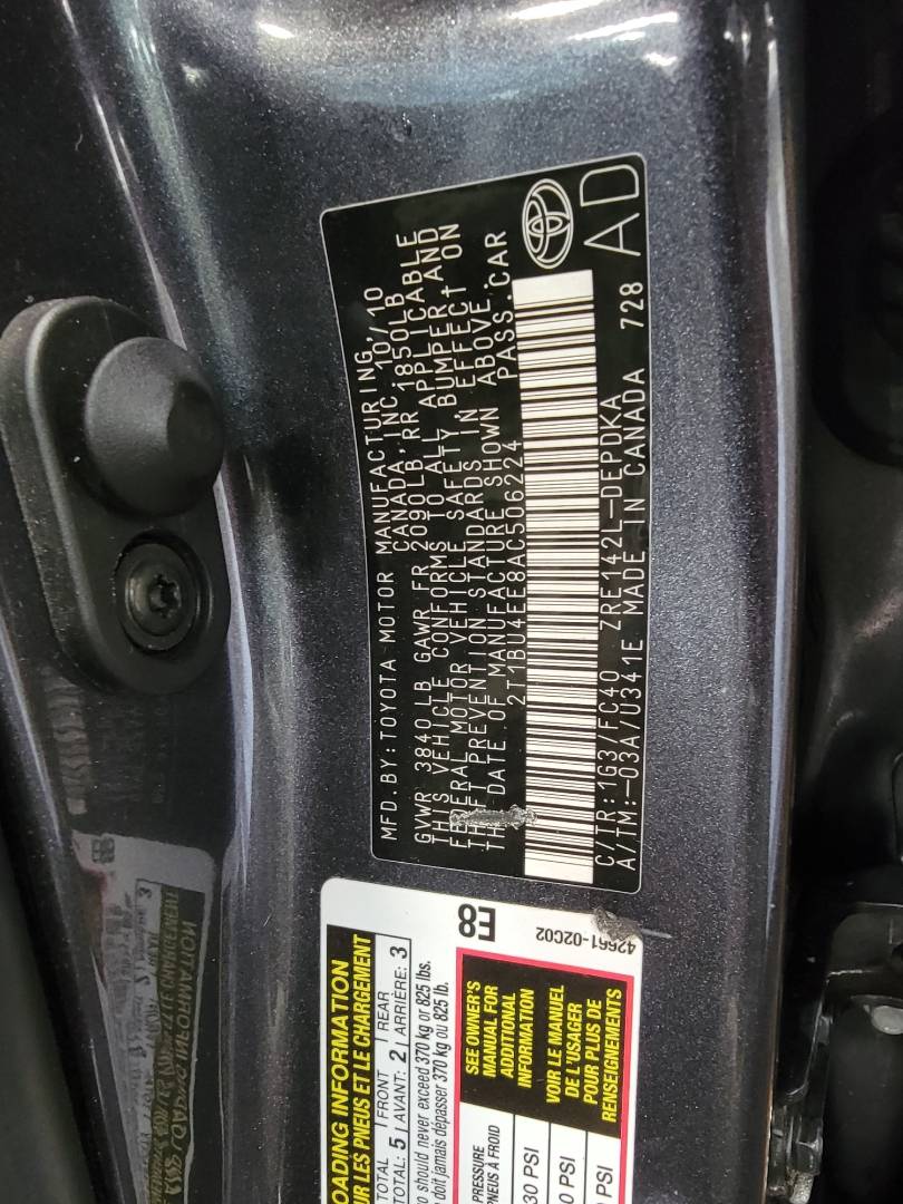 2010 TOYOTA COROLLA — 139481 Miles — Lot 39081871 — Main - Marhaba Auctions Used Cars - Image 10
