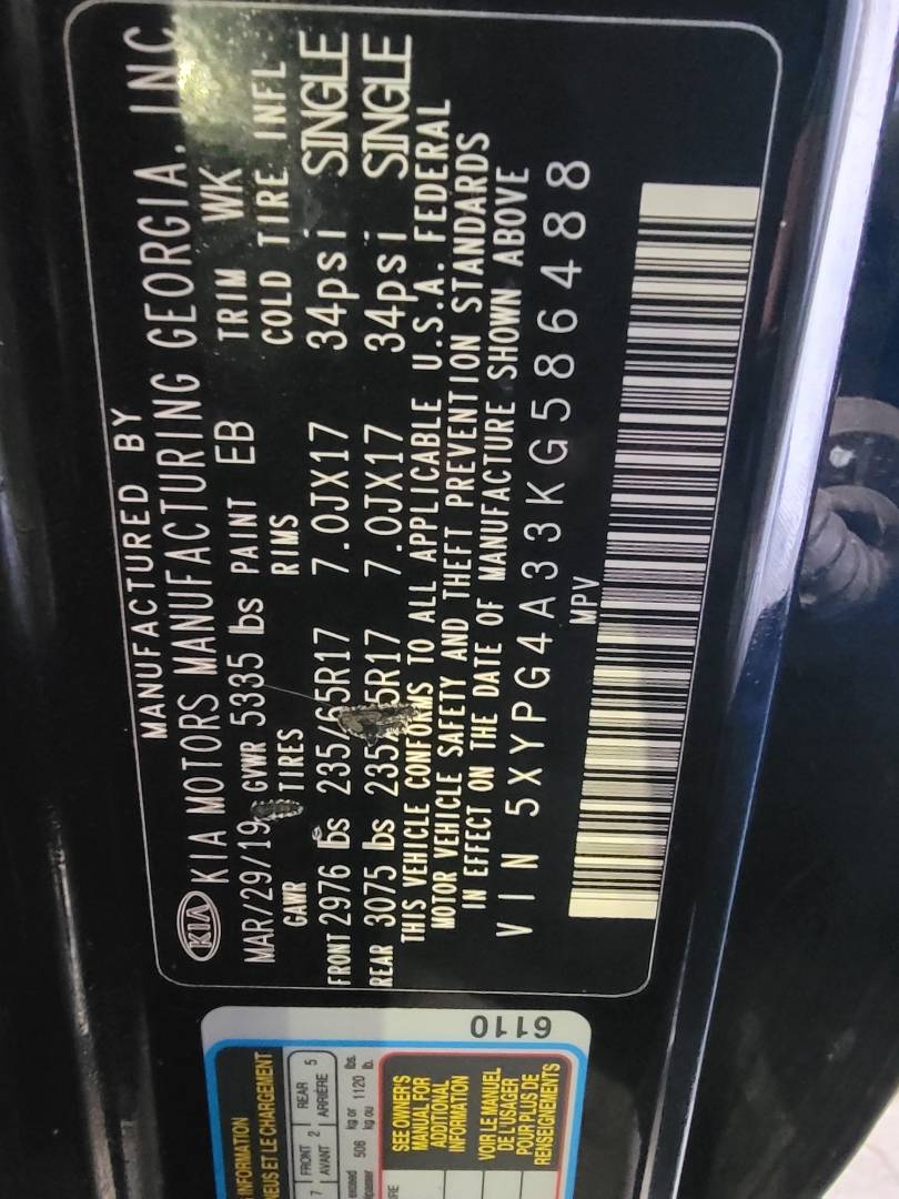 2019 KIA SORENTO — 108234 Miles — Lot 3KG586488 — Main - Marhaba Auctions Used Cars - Image 9