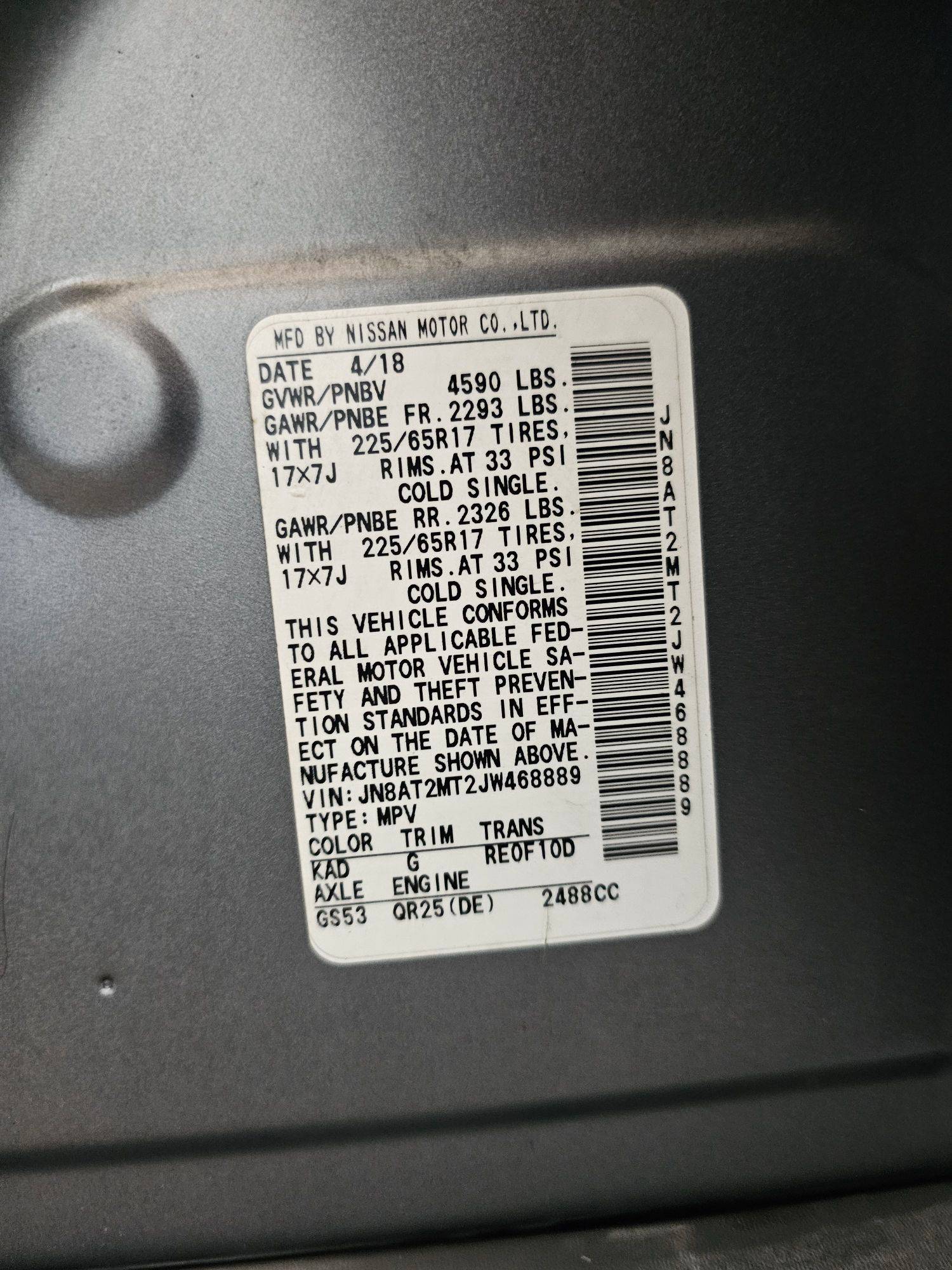2018 NISSAN ROGUE — 180149 Miles — Lot 44567485 — Souq - Marhaba Auctions Used Cars - Image 8