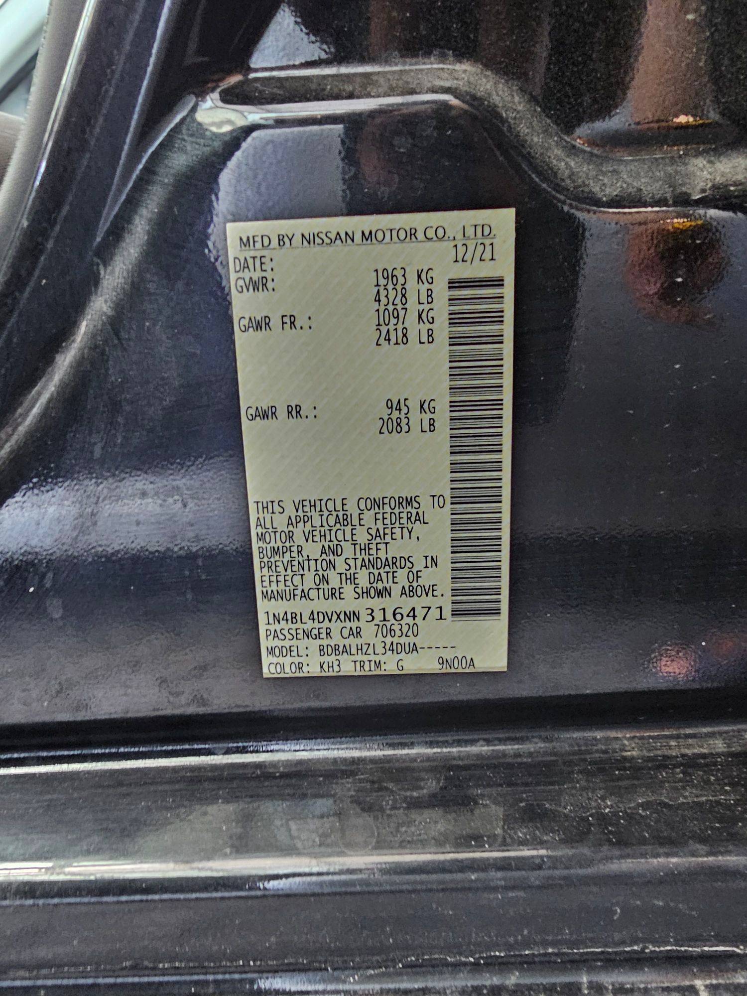 NISSAN ALTIMA 2022 - Marhaba Auction Used Cars - Image 7