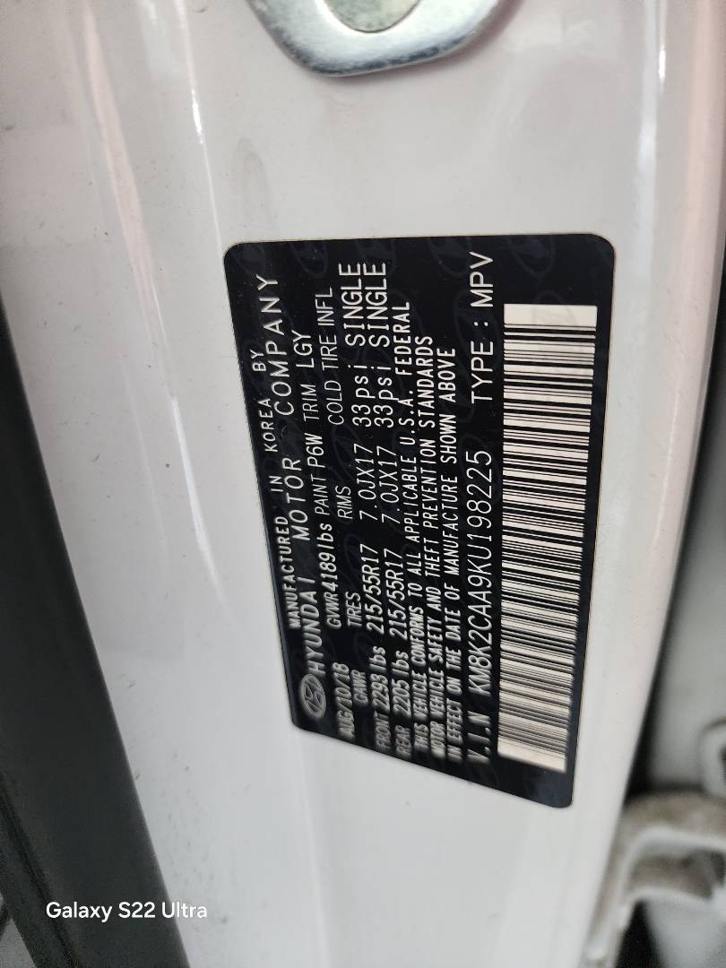 2019 HYUNDAI KONA — 71475 Miles — Lot 81993393 — Souq - Marhaba Auctions Used Cars - Image 3