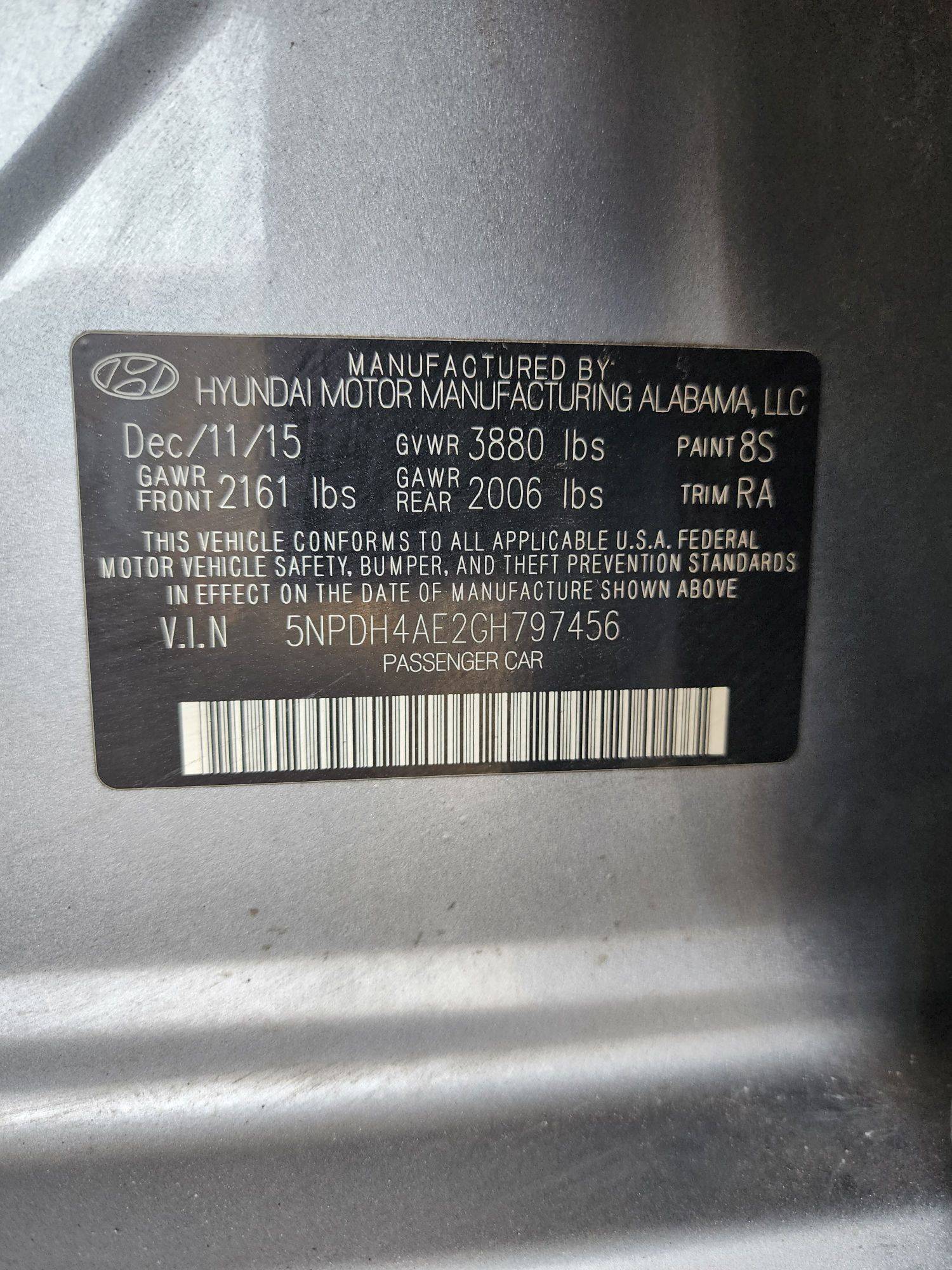 2016 HYUNDAI ELANTRA — 106275 Miles — Lot 57652534 — Souq - Marhaba Auctions Used Cars - Image 9
