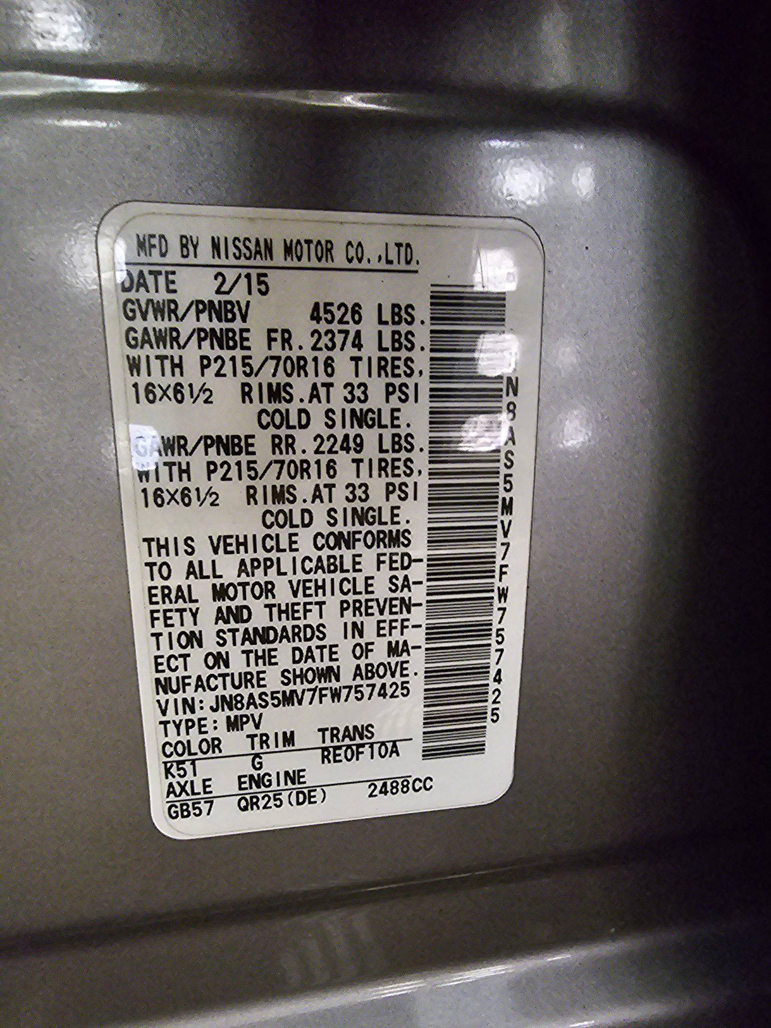 NISSAN ROGUE 2015 - Marhaba Auction Used Cars - Image 10