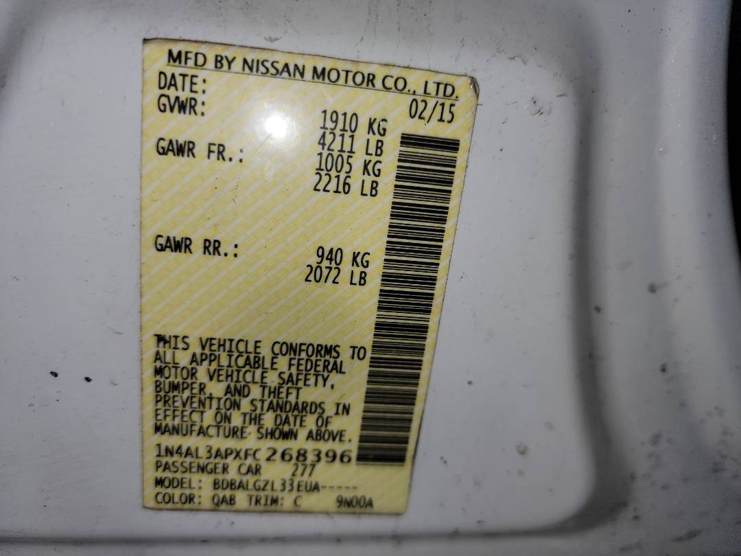 2015 NISSAN ALTIMA — 110961 Miles — Lot C268396 - Marhaba Auctions Used Cars - Image 8