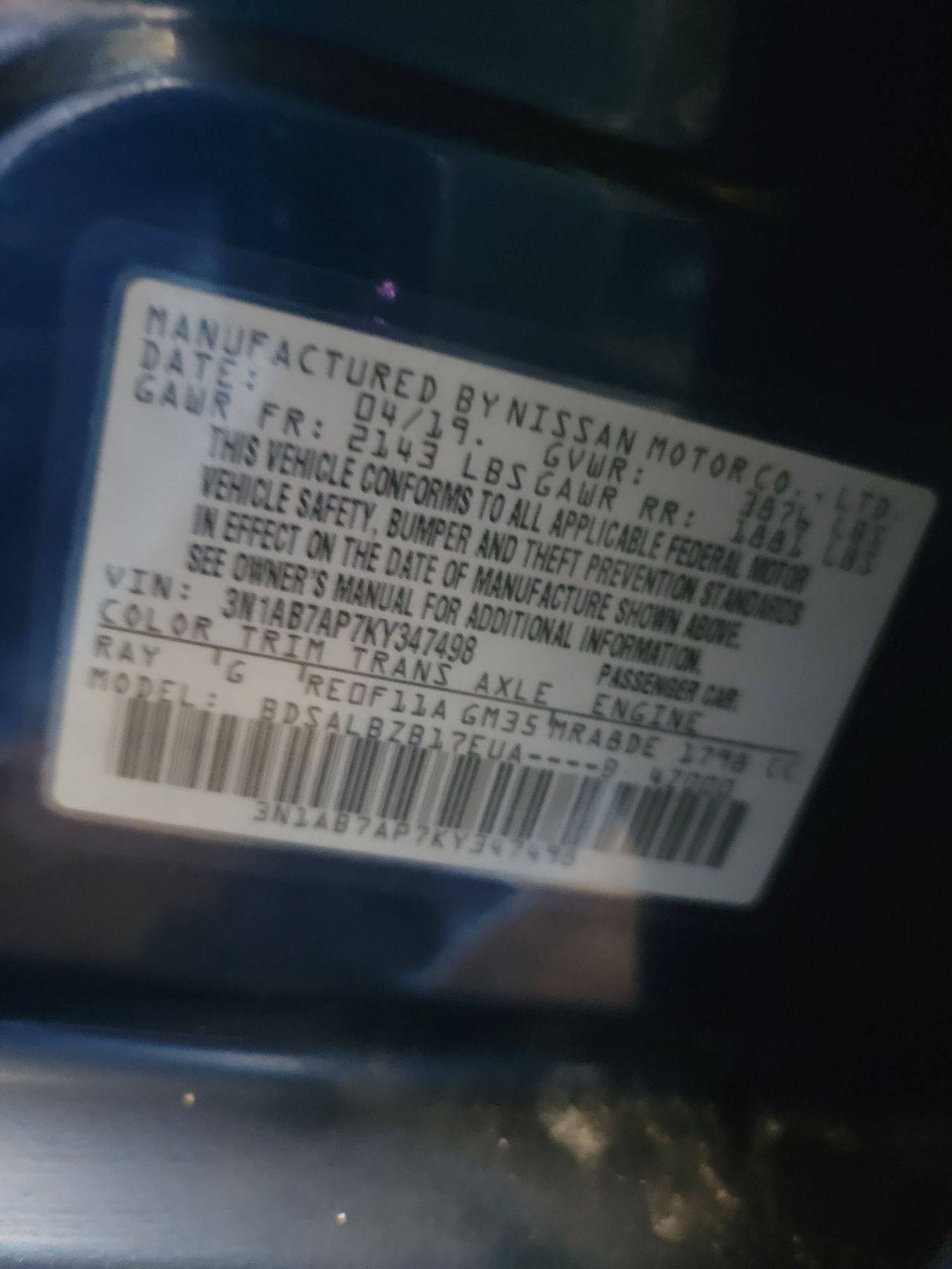 2019 NISSAN SENTRA — 85847 Miles — Lot P7KY347498 — Main - Marhaba Auctions Used Cars - Image 8