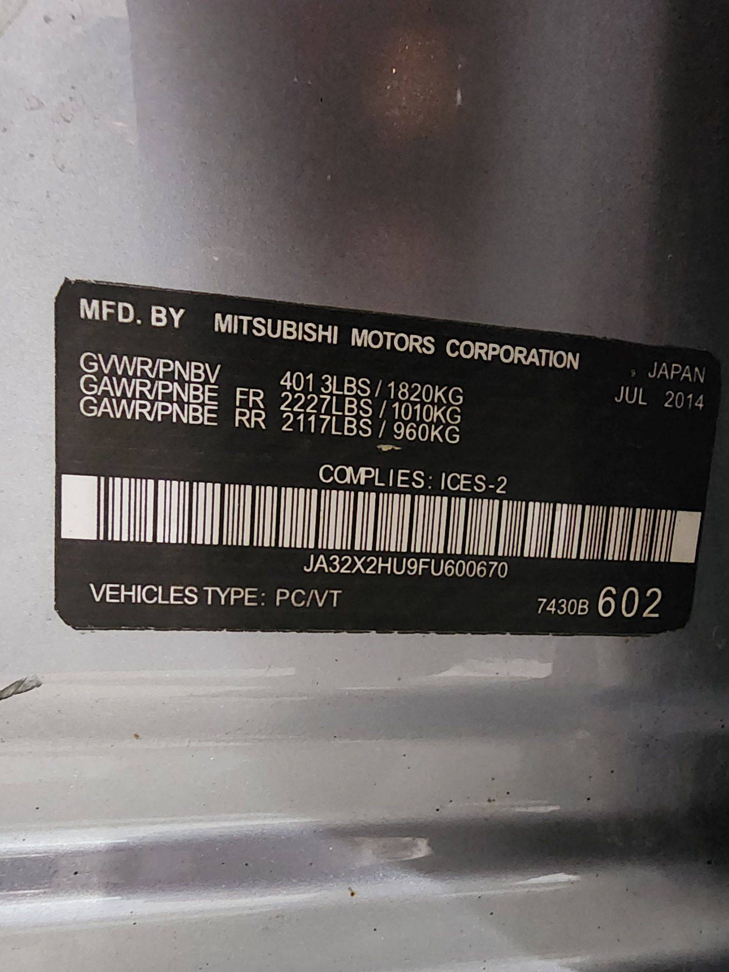 MITSUBISHI LANCER 2015 - Marhaba Auction Used Cars - Image 10