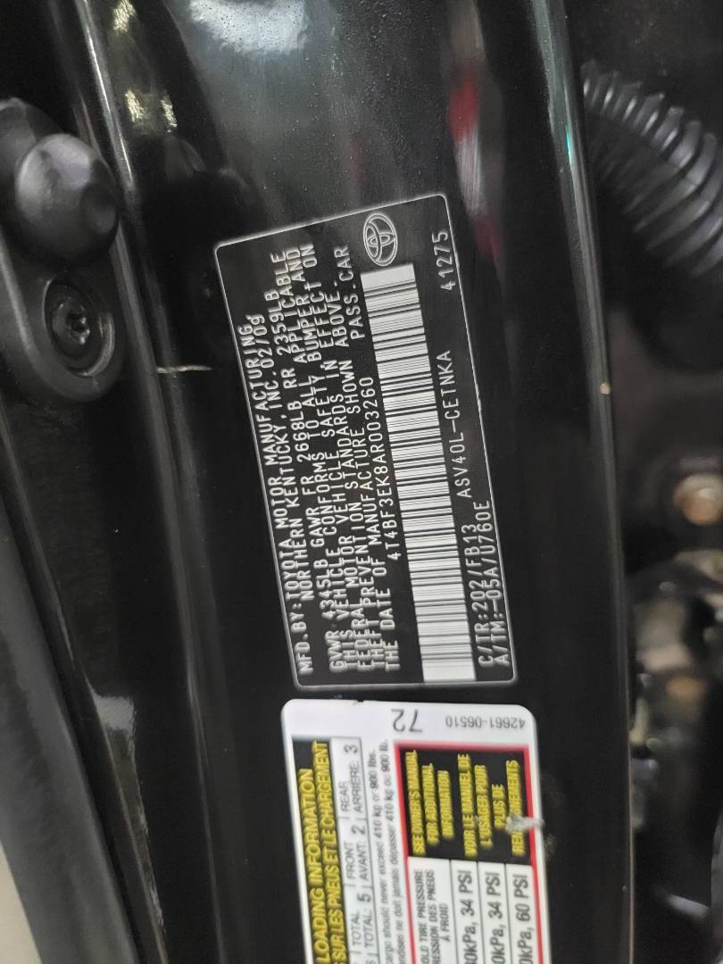2010 TOYOTA CAMRY — 182293 Miles — Lot 71016593 - Marhaba Auctions Used Cars - Image 9