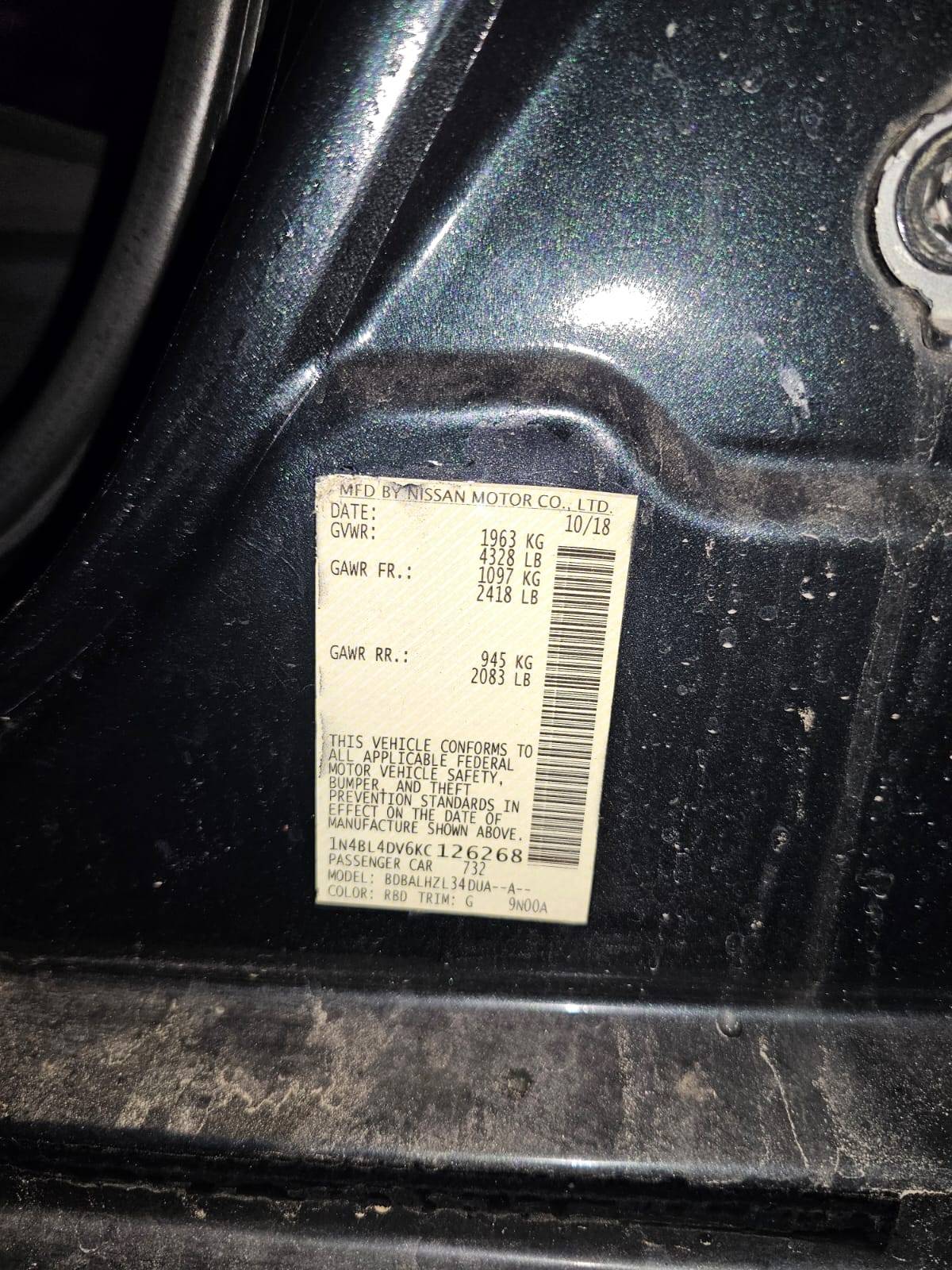 NISSAN ALTIMA 2019 - Marhaba Auction Used Cars - Image 15