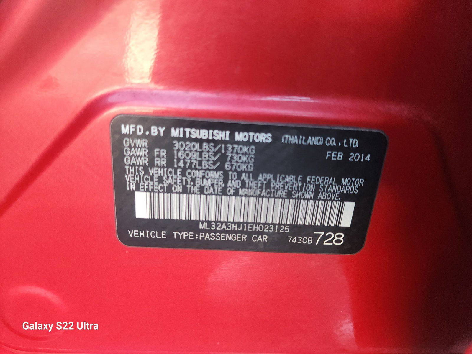 2014 MITSUBISHI MIRAGE — 131933 Miles — Lot 65676183 — Ind. 12 - Marhaba Auctions Used Cars - Image 9