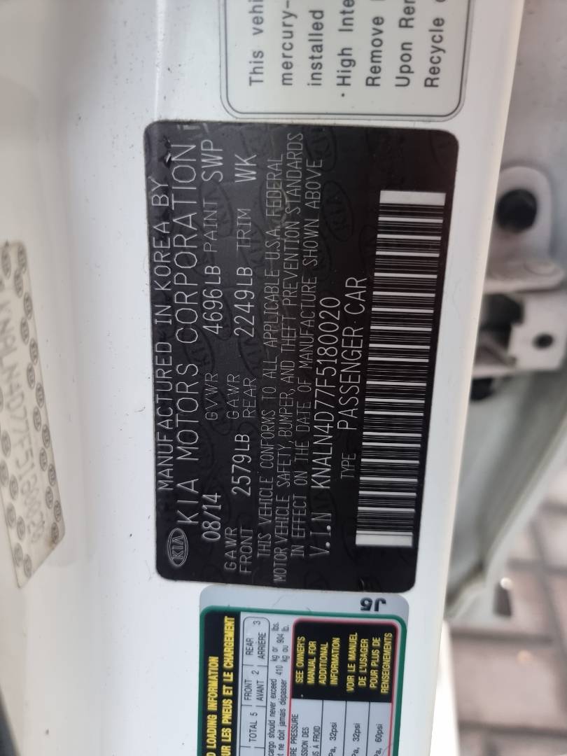 KIA CADENZA 2015 - Marhaba Auction Used Cars - Image 6