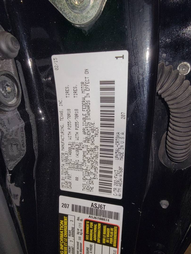 2015 TOYOTA TUNDRA — 266085 Miles — Lot X061730 - Marhaba Auctions Used Cars - Image 9
