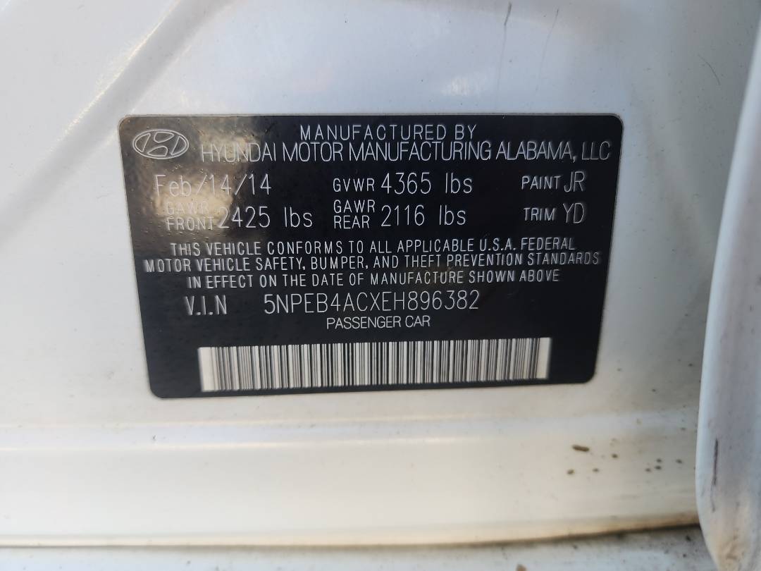 2014 HYUNDAI SONATA — 173024 Miles — Lot 73744353 - Marhaba Auctions Used Cars - Image 3