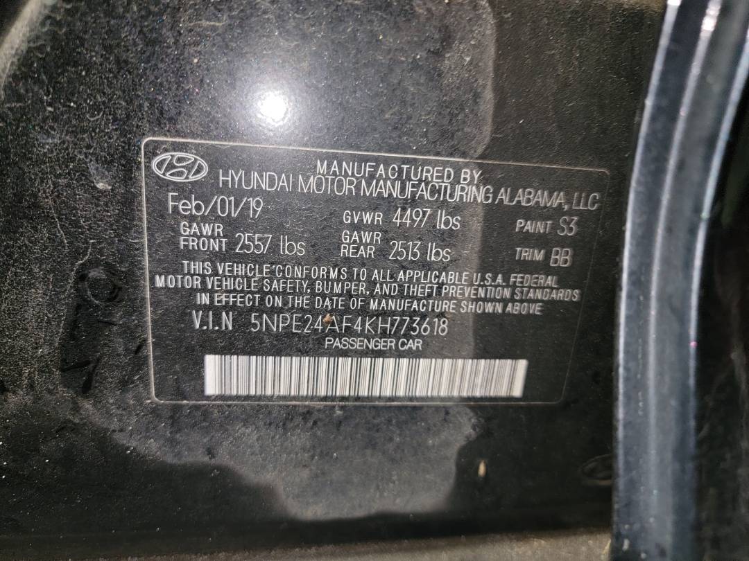 2019 HYUNDAI SONATA — 98706 Miles — Lot 76456193 - Marhaba Auctions Used Cars - Image 8