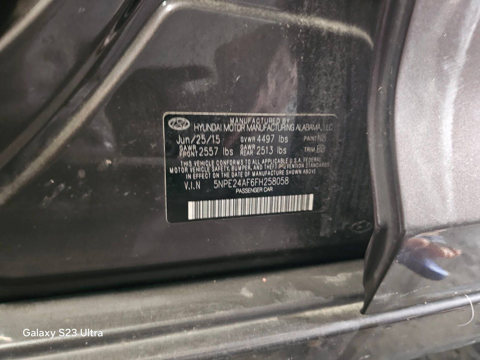 HYUNDAI SONATA 2015 - Marhaba Auction Used Cars - Image 10