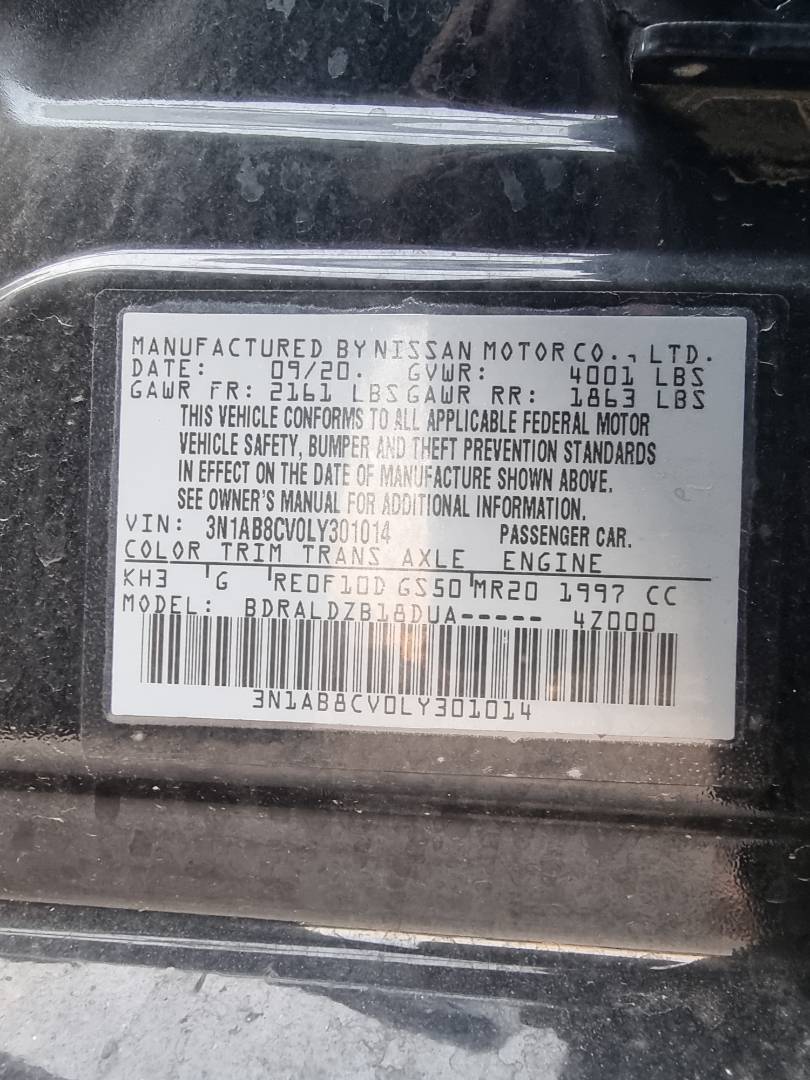 2020 NISSAN SENTRA — 24626 Miles — Lot 125487 — Ind. 12 - Marhaba Auctions Used Cars - Image 9