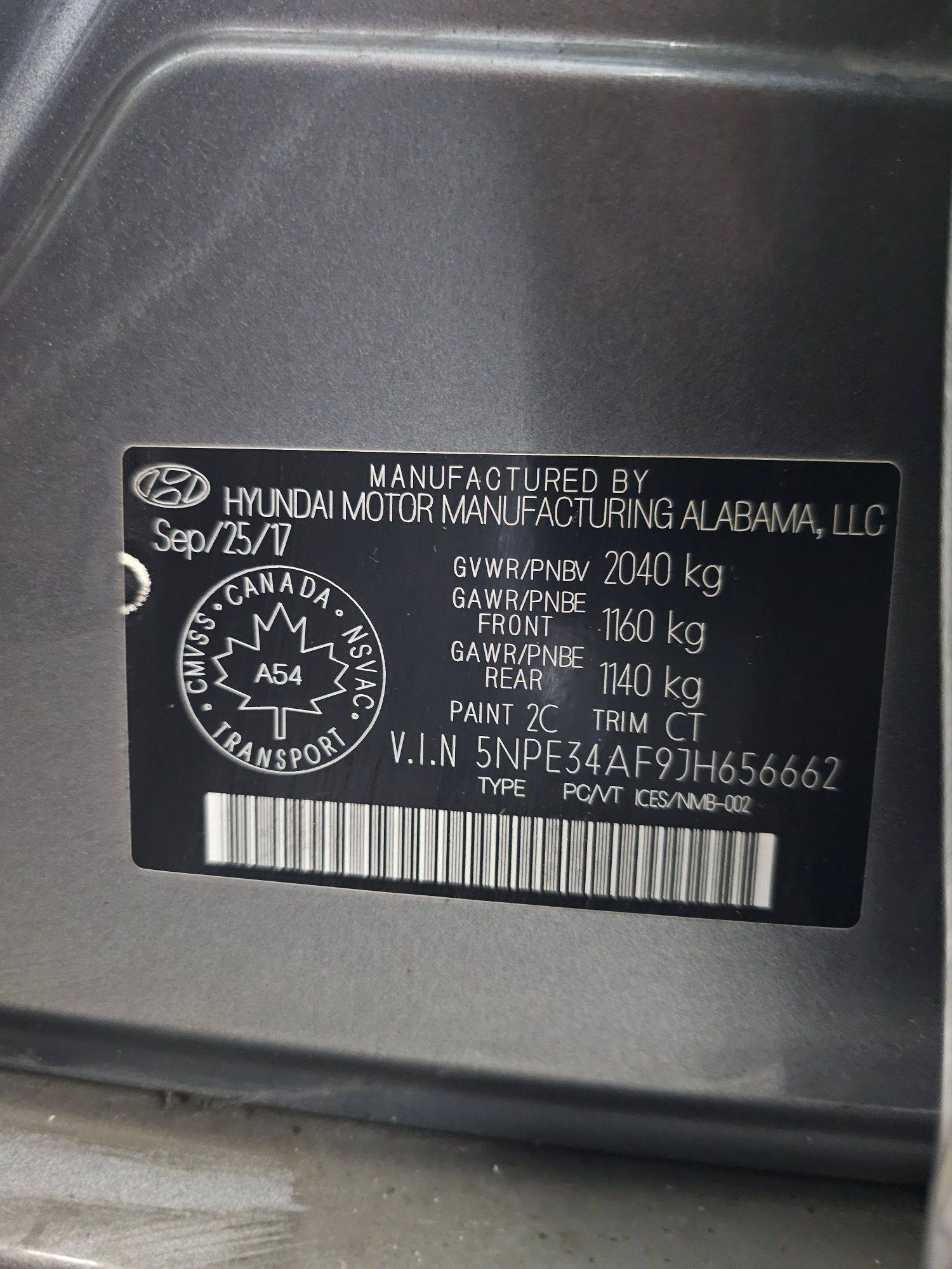 2018 HYUNDAI SONATA — 84161 KM — Lot 40012479 — Souq - Marhaba Auctions Used Cars - Image 9