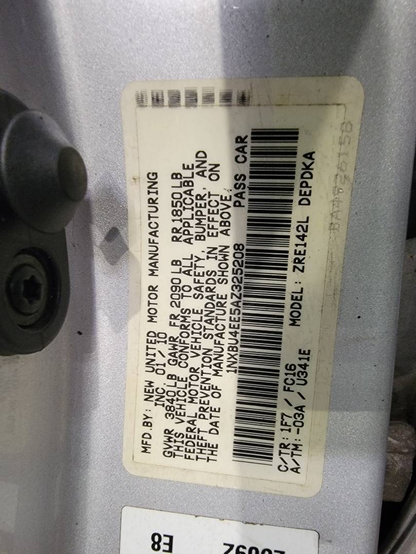 2010 TOYOTA COROLLA — 120902 Miles — Lot 325208 — Main - Marhaba Auctions Used Cars - Image 9