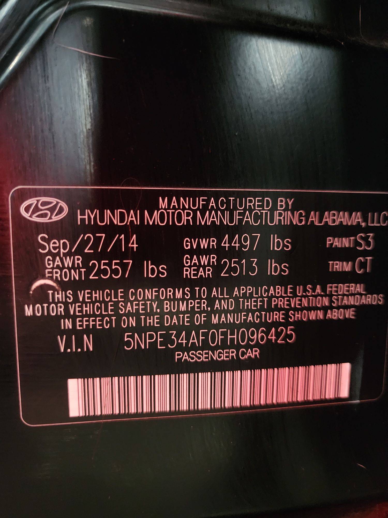 2015 HYUNDAI SONATA — 146436 Miles — Lot 42006901 — Al Quoz - Marhaba Auctions Used Cars - Image 11