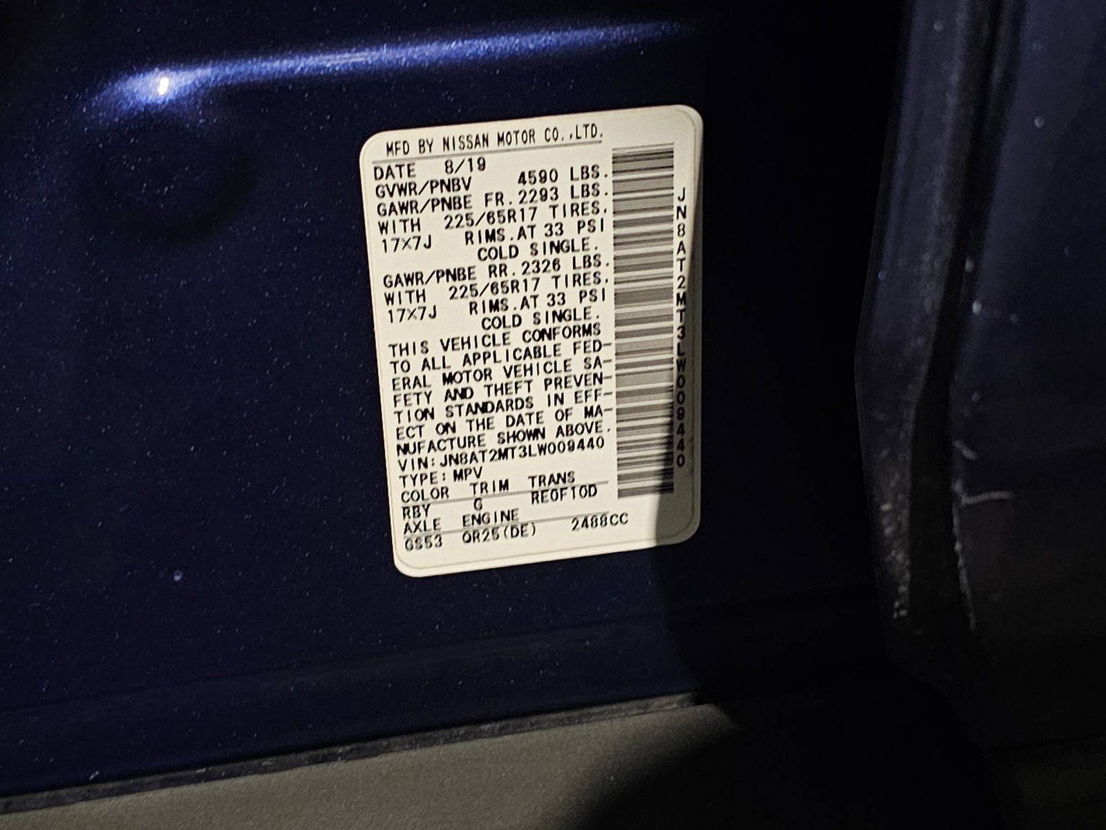 2020 NISSAN ROGUE — 192175 Miles — Lot W009440 — Souq - Marhaba Auctions Used Cars - Image 9