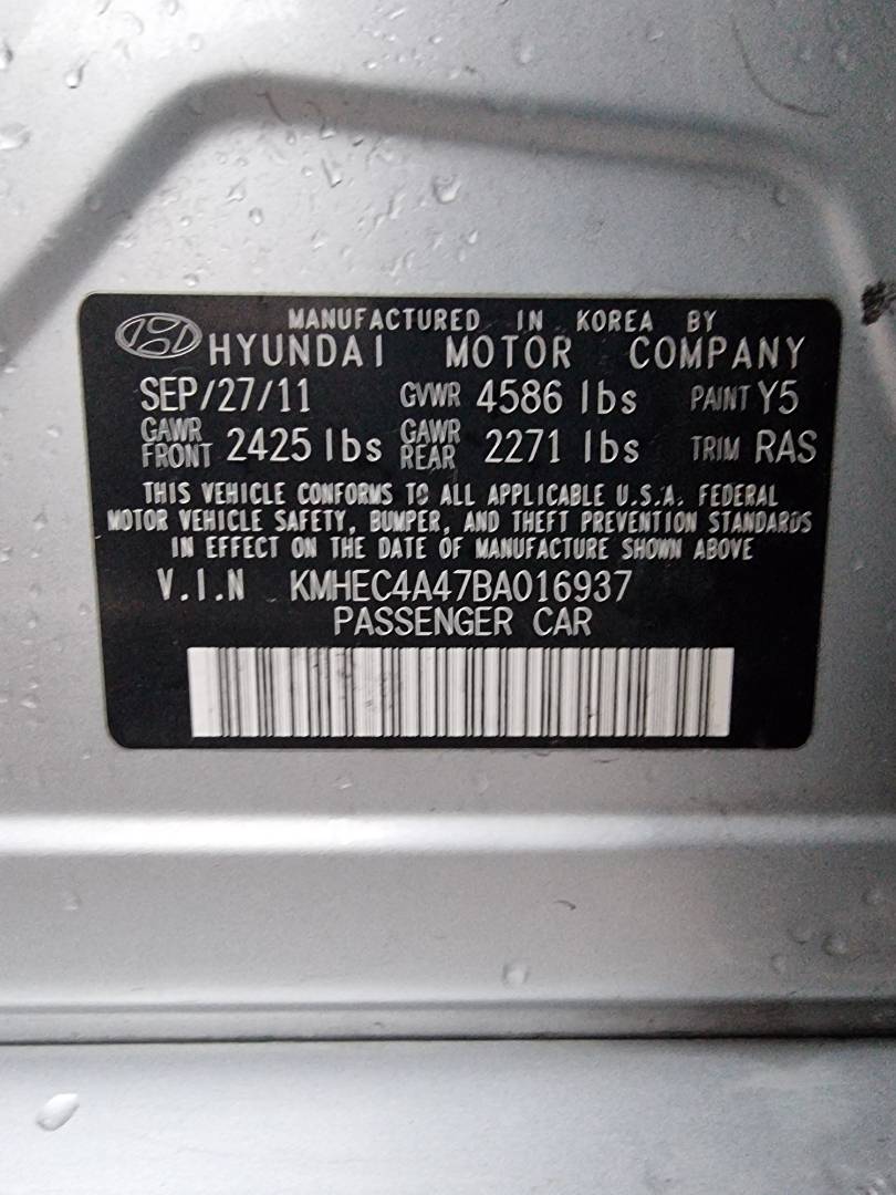 2011 HYUNDAI SONATA — 185915 Miles — Lot 215487 — Main - Marhaba Auctions Used Cars - Image 10
