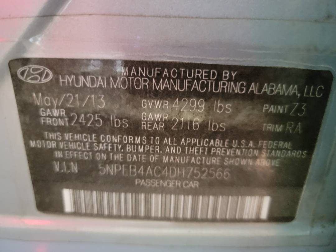 2013 HYUNDAI SONATA — 199397 Miles — Lot 37807848 - Marhaba Auctions Used Cars - Image 9