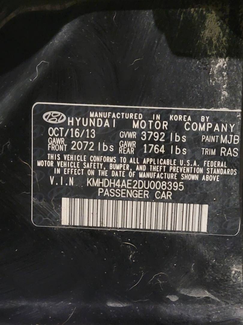 2013 HYUNDAI ELANTRA — 168437 Miles — Lot 42562774 — Main - Marhaba Auctions Used Cars - Image 11