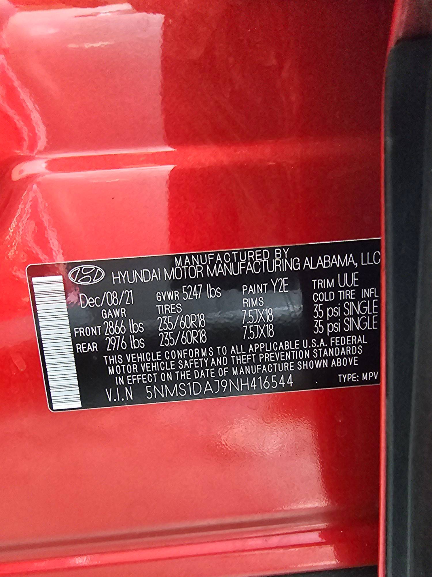 2022 HYUNDAI SANTA FE — 26634 Miles — Lot NH416544 — Main - Marhaba Auctions Used Cars - Image 8