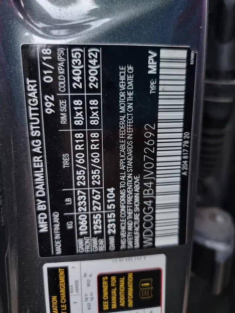 MERCEDES BENZ GLC-300 2018 - Marhaba Auction Used Cars - Image 7