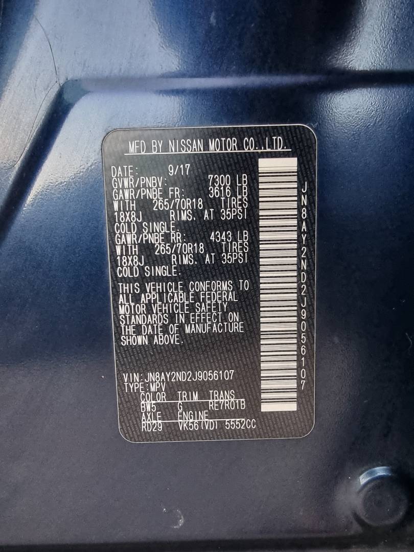 2018 NISSAN ARMADA — 103698 Miles — Lot J9056107 — Main - Marhaba Auctions Used Cars - Image 9