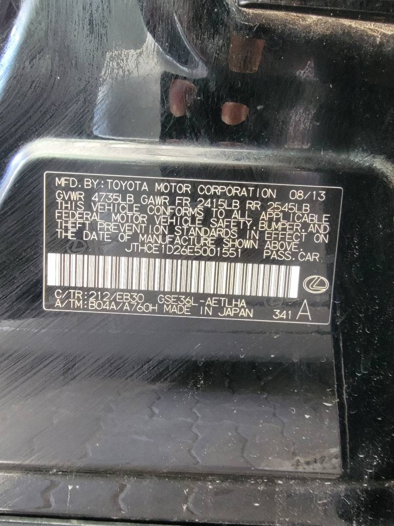 2014 LEXUS IS-350 — 174456 Miles — Lot 5001551 — Main - Marhaba Auctions Used Cars - Image 11