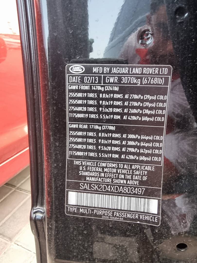 LAND ROVER RANGE ROVER SPORT HSE 2013 - Marhaba Auction Used Cars - Image 9