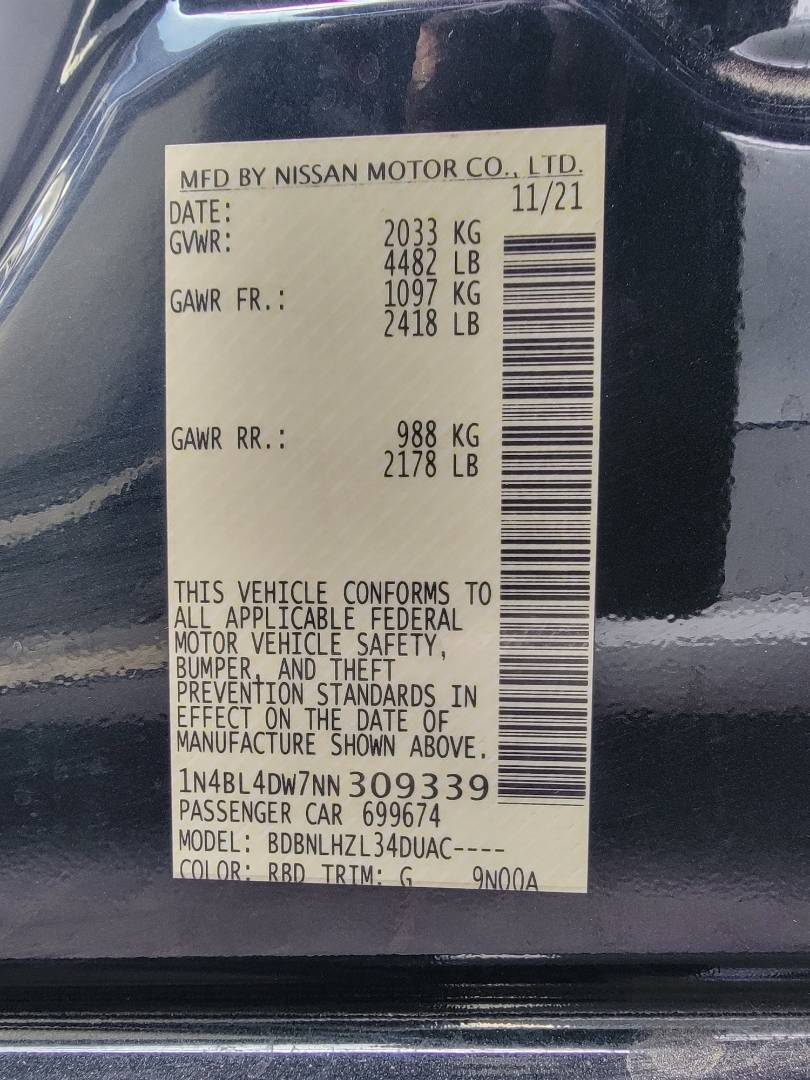 2022 NISSAN ALTIMA — 45263 Miles — Lot 309339 — Main - Marhaba Auctions Used Cars - Image 11
