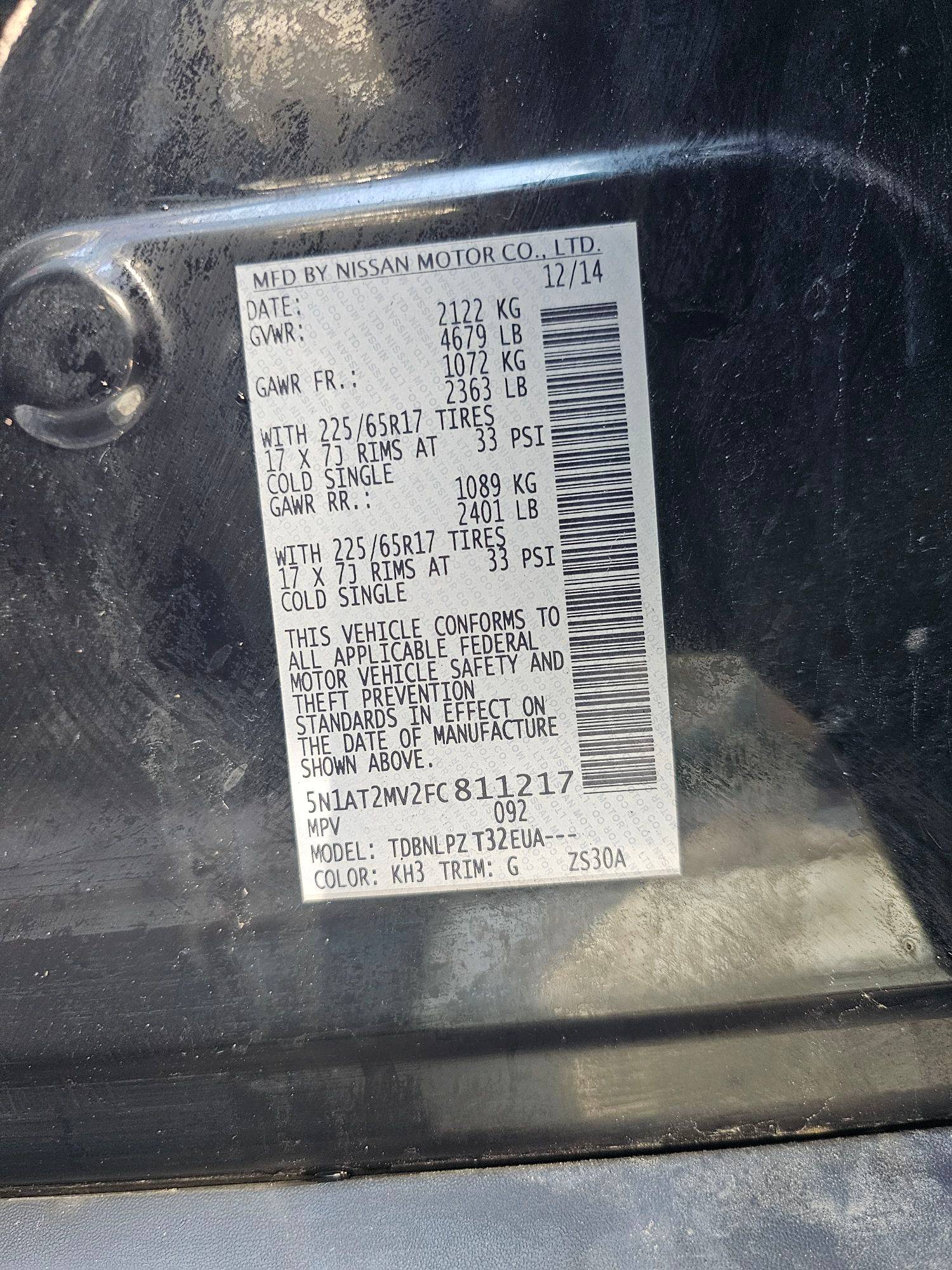 NISSAN ROGUE 2015 - Marhaba Auction Used Cars - Image 9