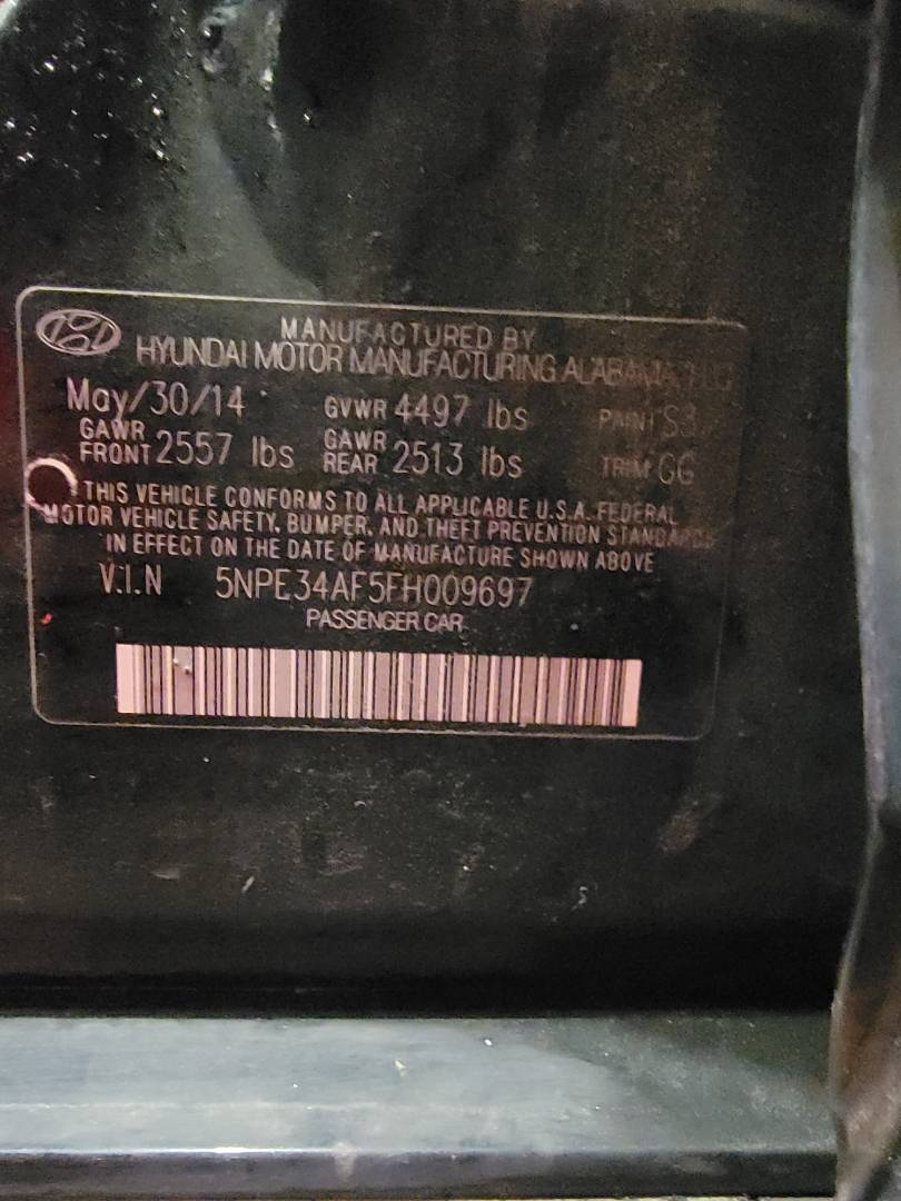 2015 HYUNDAI SONATA — 162683 Miles — Lot 988893 — Main - Marhaba Auctions Used Cars - Image 11