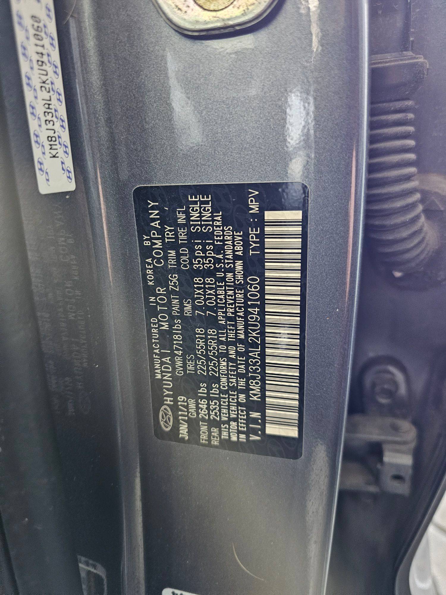 2019 HYUNDAI TUCSON — 121823 Miles — Lot 42122632 — Main - Marhaba Auctions Used Cars - Image 9