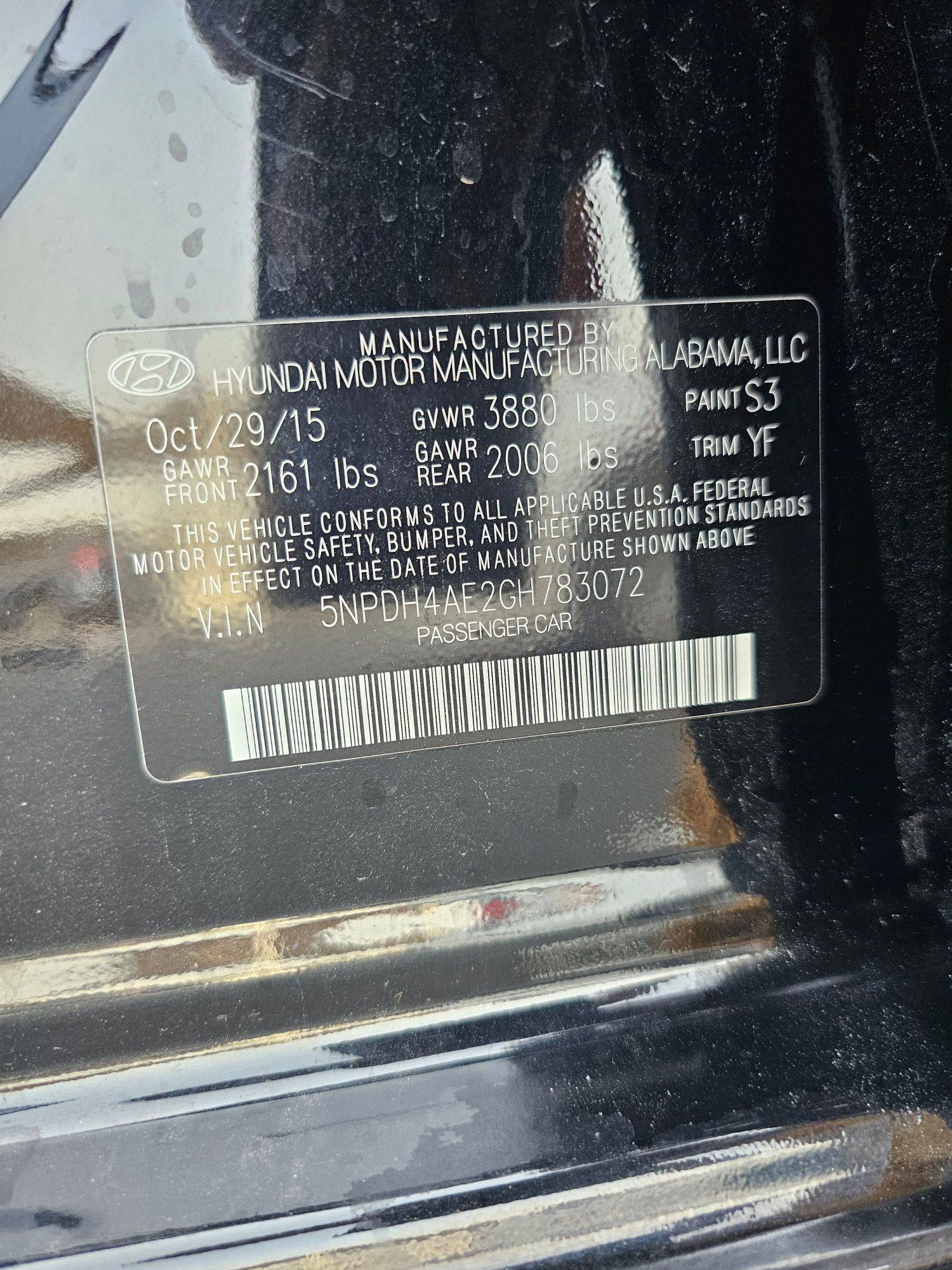2016 HYUNDAI ELANTRA — 200904 Miles — Lot AE2GH783072 — Souq - Marhaba Auctions Used Cars - Image 9