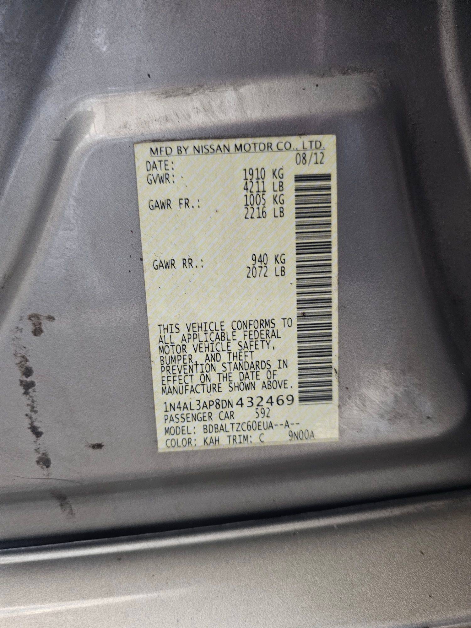 NISSAN ALTIMA 2013 - Marhaba Auction Used Cars - Image 10