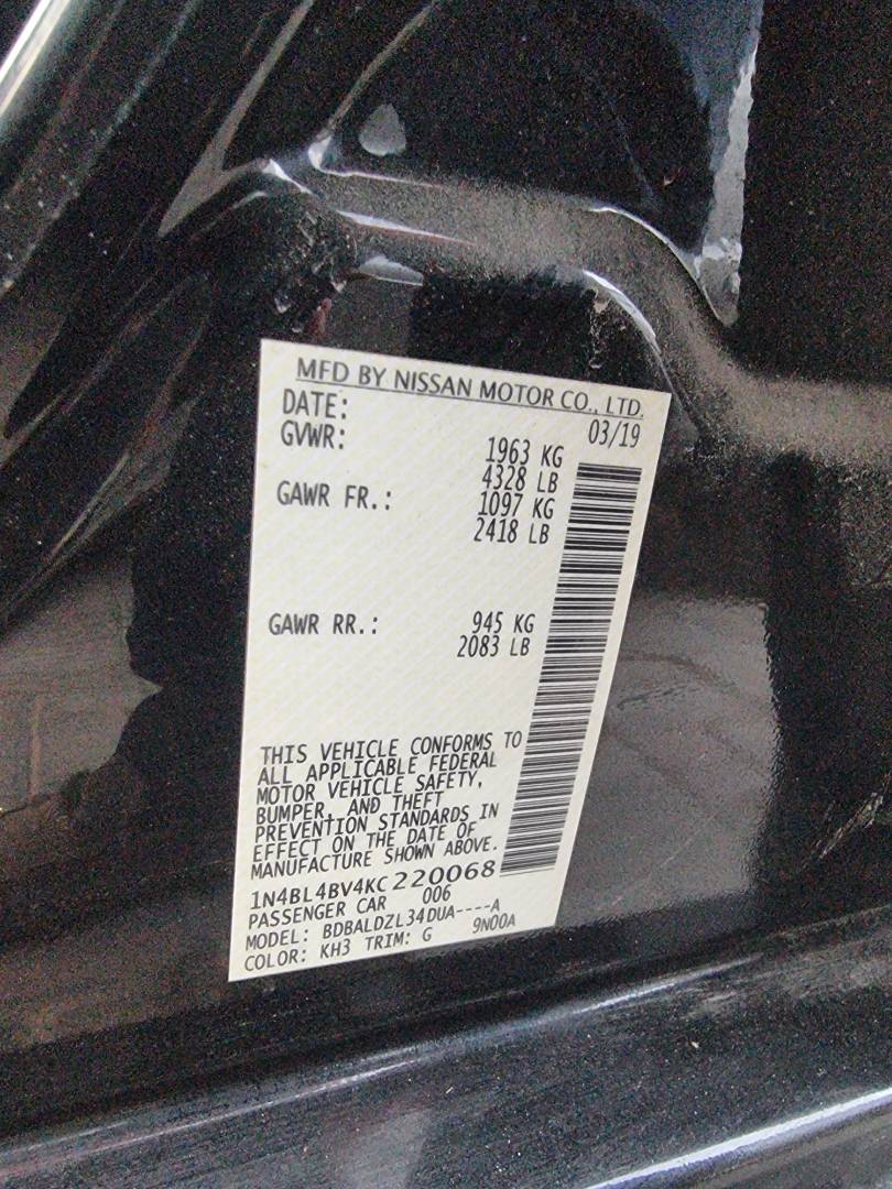 NISSAN ALTIMA 2019 - Marhaba Auction Used Cars - Image 9