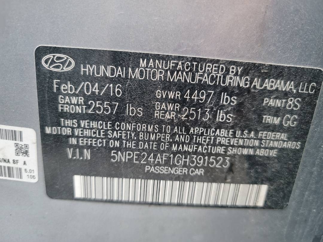 2016 HYUNDAI SONATA — 143524 Miles — Lot 37271951 - Marhaba Auctions Used Cars - Image 9