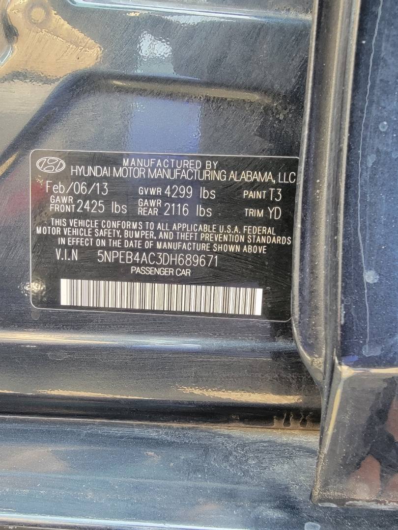 2013 HYUNDAI SONATA — 113500 Miles — Lot 37984630 — Main - Marhaba Auctions Used Cars - Image 10
