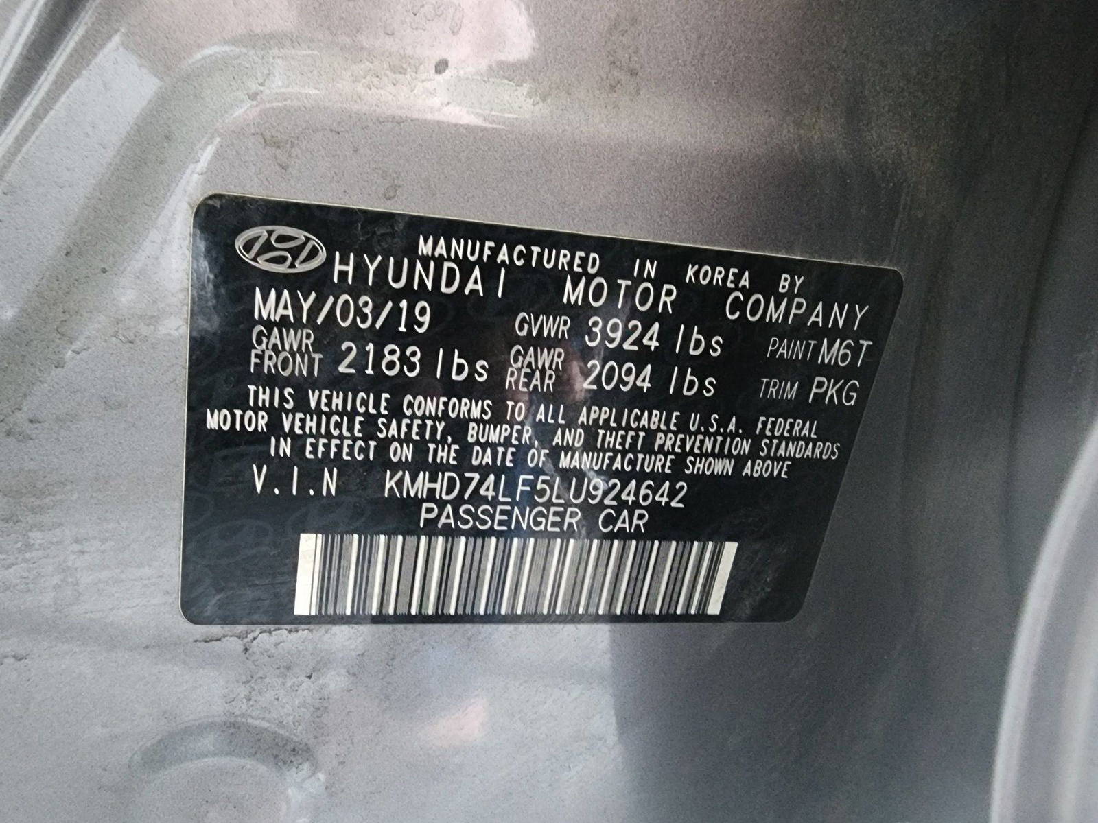 2020 HYUNDAI ELANTRA — 53214 Miles — Lot 40717284 — Souq - Marhaba Auctions Used Cars - Image 9